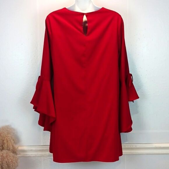 LULUS Made for me Cherry red flounce sleeve mini whimsigoth dress size small - Picture 8 of 13